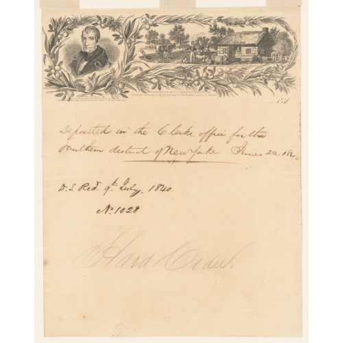 Harrison Letter Sheet, 1840