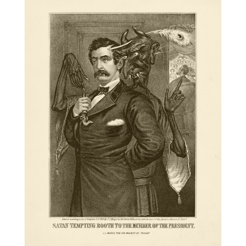 Satan Tempting Booth To The Murder Of The President, 1865