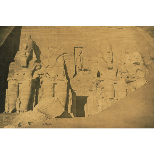 Colossal Sculptures Of Ramses II At Entrance To The Great Temple At Abu Sunbul, Egypt, circa 1870