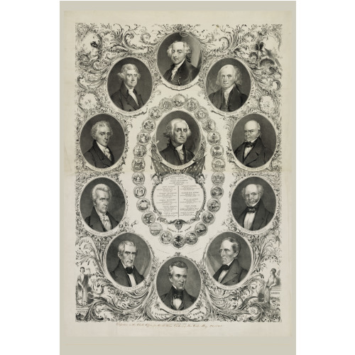The Presidents Of The United States. Liberty And Union, 1845