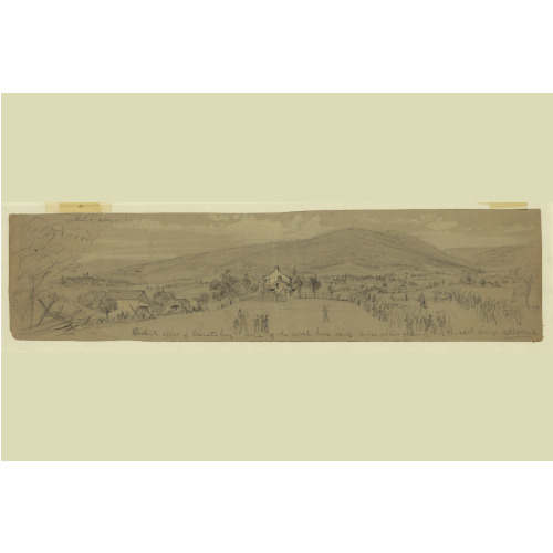 Distant View Of Emmettsburg Sic, Scene Of The Rebel Horse Raid; Union Soldiers Following Up The...