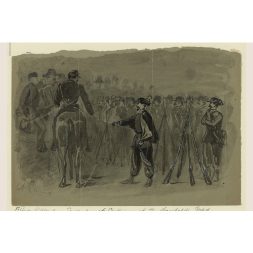 Surrender Of The Revolting Garibaldi Guards To The U.S. Cavalry, 1861