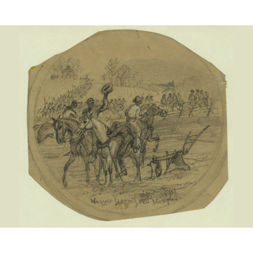 Negroes Leaving The Plough, 1864