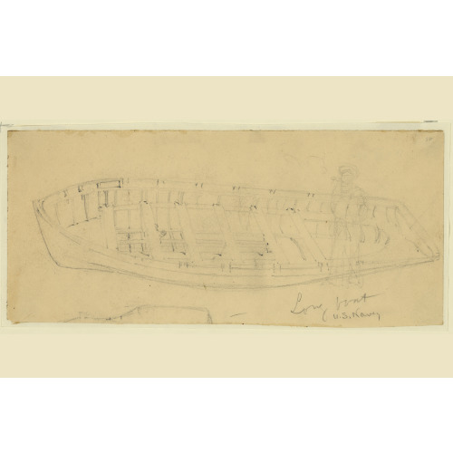 Long Boat, U.S. Navy, circa 1860