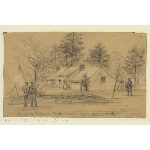 Genl. J. Hooker's. Tent Hdqts. Army Of Potomac, 1863