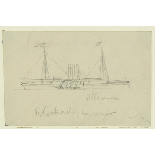 Alliance, Blockade Runner, circa 1860