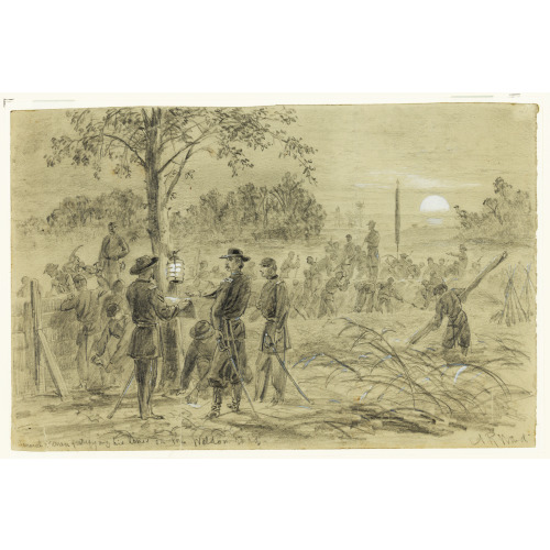 General Warren Fortifying His Lines On The Weldon Road, 1864