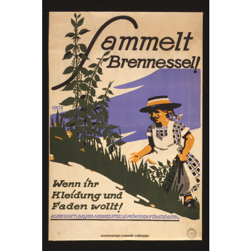 Sammelt Brennessel, Wenn Ihr Kleidung Und Faden Wollt, 1918