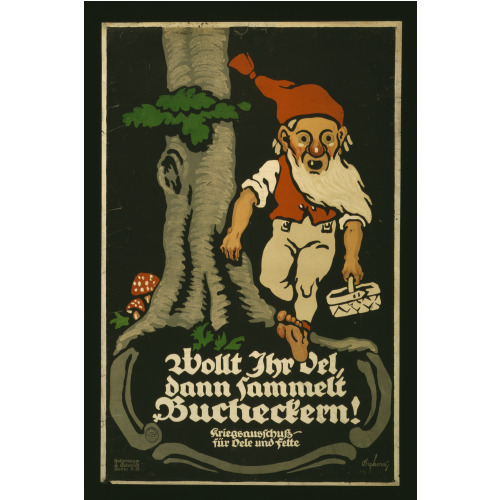 Wolt Ihr Oel, Dann Sammelt Bucheckern! Kriegsauschuss Fur Oele Und Fette, 1917