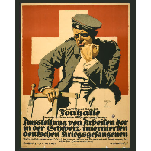 Tonhalle Ausstellung Von Arbeiten Der In Der Schweiz Internierten Deutschen Kriegsgefangenen, 1918