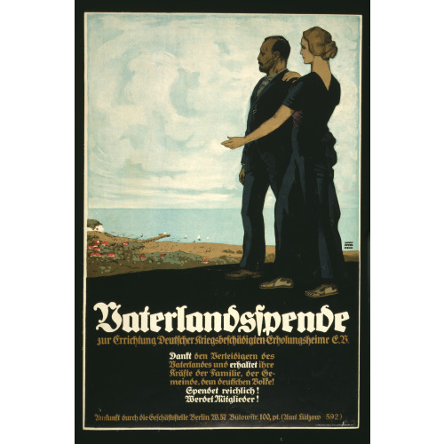 Vaterlandsspende, Zur Errichtung Deutscher Kriegsbeschadigten Erholungsheime E.V., 1917