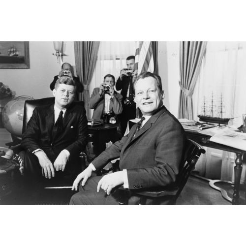 President John F. Kennedy And Mayor Willy Brandt Of Berlin At The White House, 1961