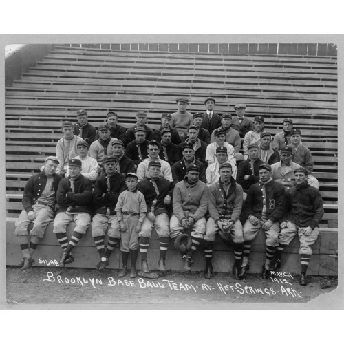 Brooklyn Baseball Team At Hot Springs, Ark., March, 1912