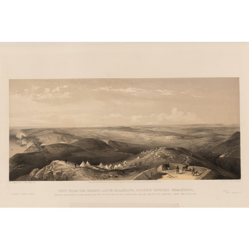 View From The Heights Above Balaklava, Looking Towards Sebastopol, Shewing The Ground Of The...