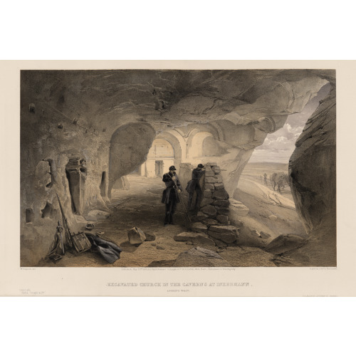 Excavated Church In The Caverns At Inkermann - Looking West, 1855