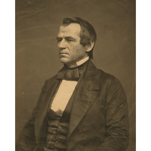 Andrew Johnson, Half-Length Portrait, Seated, Facing Left, 1860