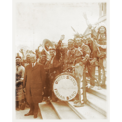 The United States Indian Band Representing 13 Tribes, Who Are Making A Tour Of The United Sts...