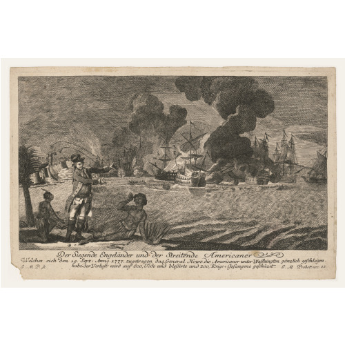 Der Siegende Engelander Und Der Streitende Americaner Welches Sich Den 19. Sept: Anno. 1777