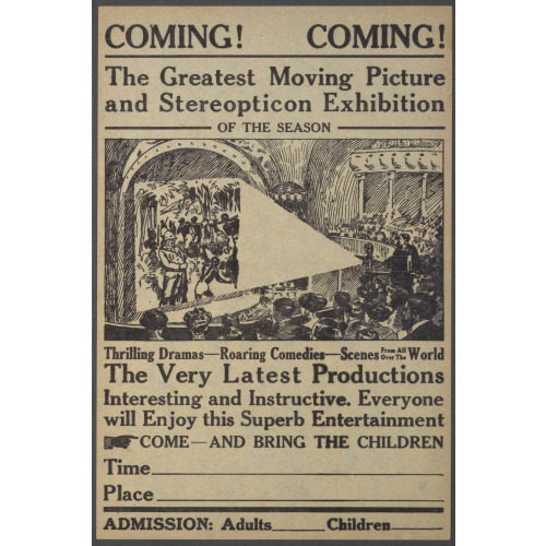 Greatest Moving Picture And Stereopticon Exhibition, 1909