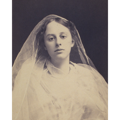 Young Woman Draped In Diaphanous Material,facing Front, Half-Length Portrait, circa 1890