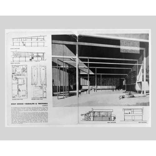 Miller Boat House, Casey Key (Sarasota), Florida (Project). Periodical Layout, Including Plans...
