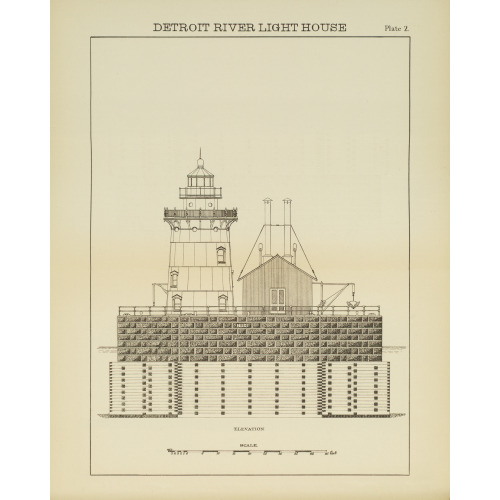 Detroit River Light House, 1885