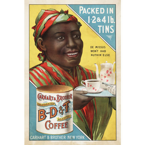 Carhart & Brother Celebrated B-D & T Roasted Coffee, 1907