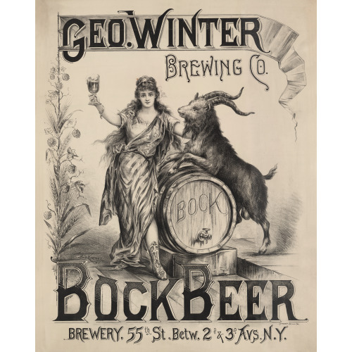 Geo. Winter Brewing Co. Bock Beer, New York City, 1900