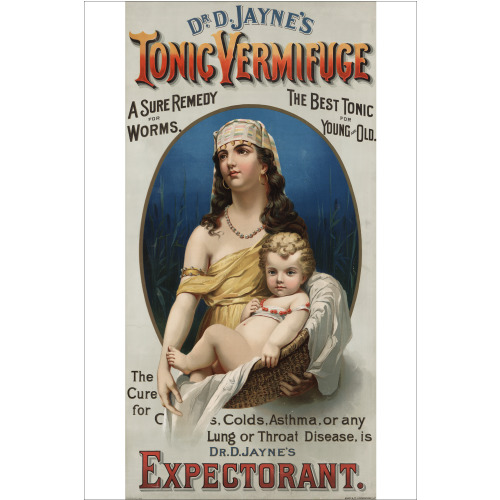 Dr. D. Jayne's Tonic Vermifuge, A Sure Remedy For Worms, 1889