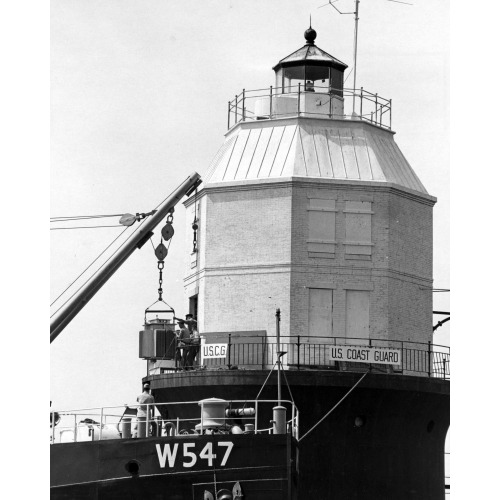 Baltimore Lighthouse, Chesapeake Bay, Maryland, Atomic Generator, 1964
