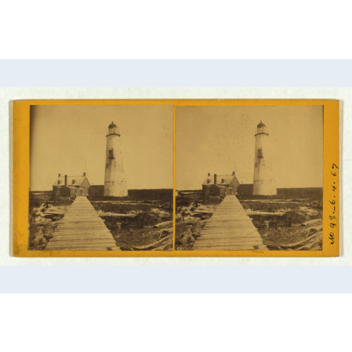View Of The S.W. Pass Lighthouse In April 1867