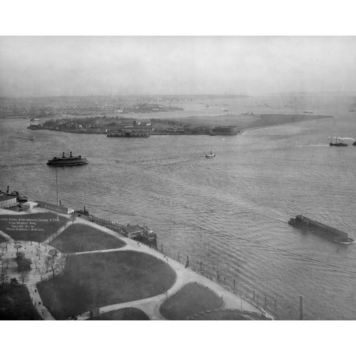 Battery Park & Governers Sic Island, From Whitehall Bldg., 1911