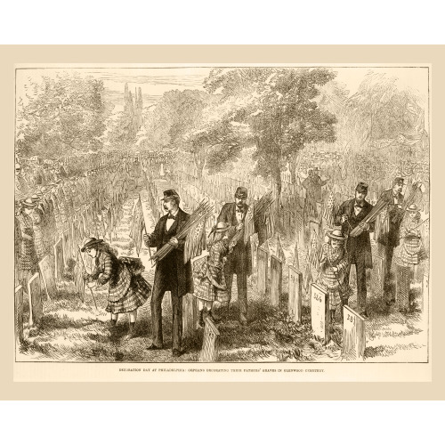 Orphans Decorating Fathers' Graves, Decoration Day, 1876