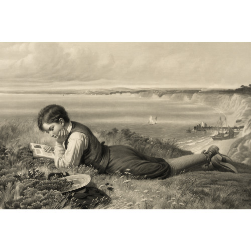 Absorbed In Robinson Crusoe, 1873