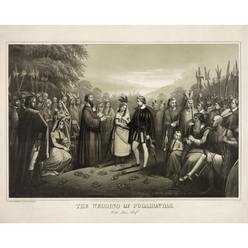 The Wedding Of Pocahontas With John Rolfe, 1867