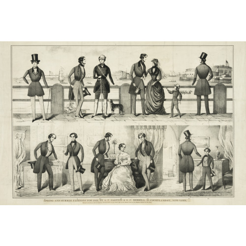 Spring And Summer Fashions For 1841, New York