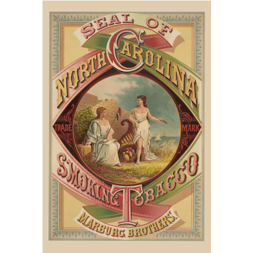 Seal Of North Carolina Smoking Tobacco, Marburg Brothers, 1879