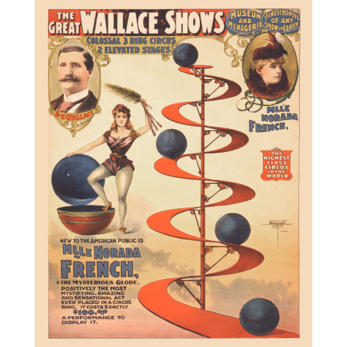 The Great Wallace Shows: Colossal 3 Ring Circus, 2 Elevated Stages, 1898