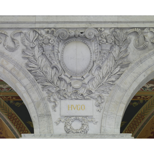 Great Hall. Cartouche Of Hugo. Library Of Congress Thomas Jefferson Building, Washington, D.C., 2007