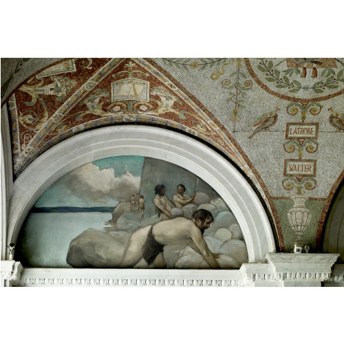 East Corridor, Great Hall. Cairn Mural In Evolution Of The Book Series, John W. Alexander...