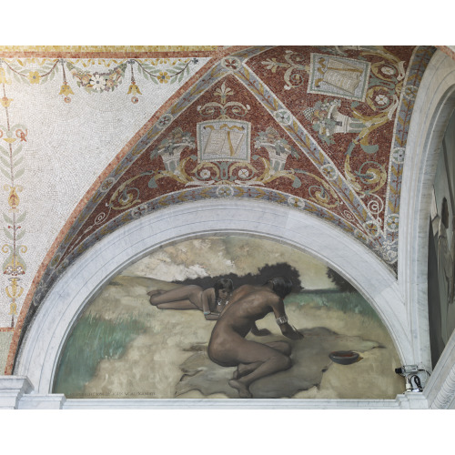 East Corridor, Great Hall. Picture Writing Mural In Evolution Of The Book Series, John W...