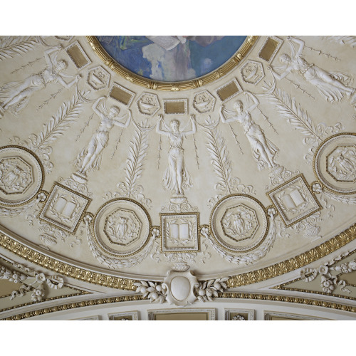 Librarian's Room. Dome Showing Stuccoed Relief Of A Ring Of Grecian Girls By Weinert. Library Of...