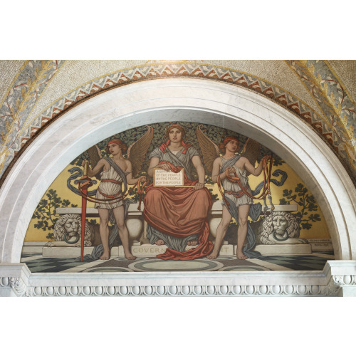 Lobby To Main Reading Room. Government Mural By Elihu Vedder. Library Of Congress Thomas...