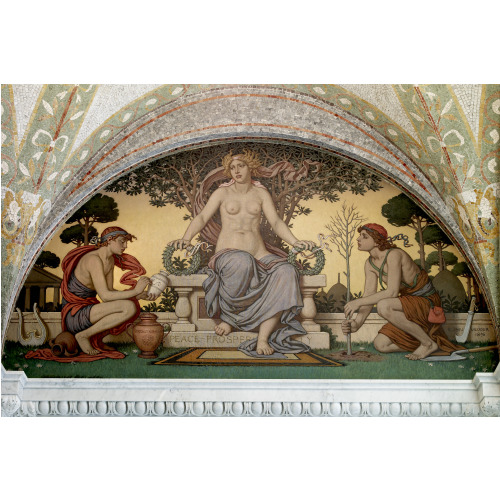 Lobby To Main Reading Room. Peace And Prosperity Mural By Elihu Vedder. Library Of Congress...