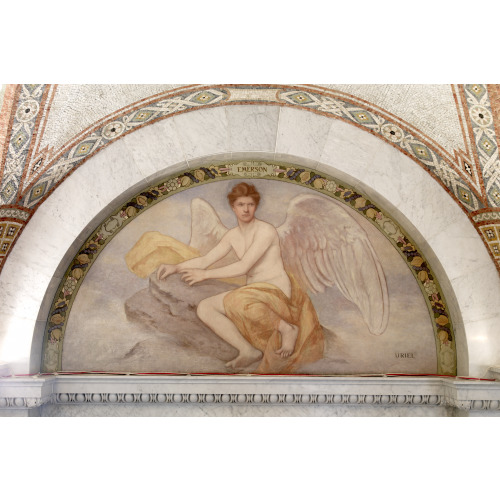 South Corridor, Great Hall. Uriel Mural Of The Lyric Poetry Series By Henry O. Walker. Library...