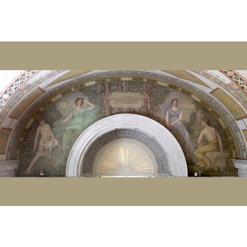 South Corridor, Great Hall. Mural In Arched Panel By Henry O. Walker. Library Of Congress Thomas...