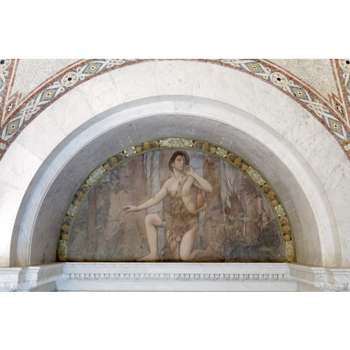 South Corridor, Great Hall. Comus Mural Of The Lyric Poetry Series By Henry O. Walker. Library...