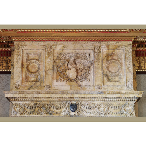 House Members Room. Carved Mantel And Cornice Of Siena Marble. Library Of Congress Thomas...
