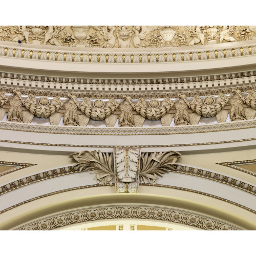 Main Reading Room. Detail Of Frieze And Moldings Within The Dome. Library Of Congress Thomas...