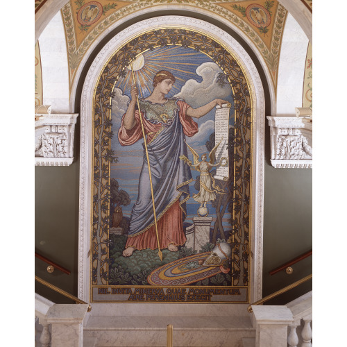 Second Floor, East Corridor. Mosaic Of Minerva By Elihu Vedder Within Central Arched Panel...